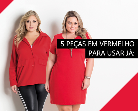 5 peças em vermelho para usar já 5 peças em vermelho para usar já