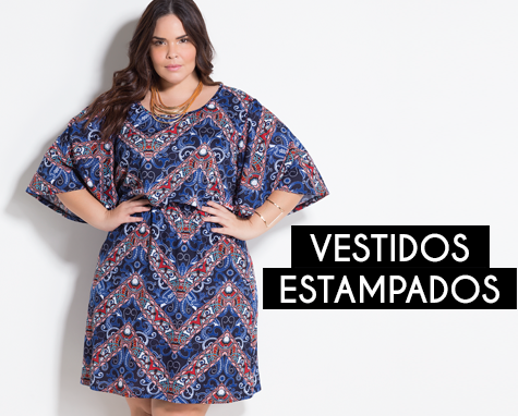 Vestido Estampado Plus Size Vestido Estampado Plus Size