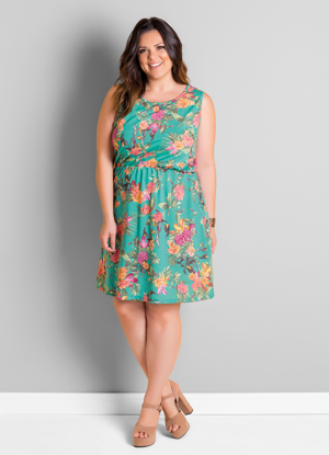Vestido Floral Verde