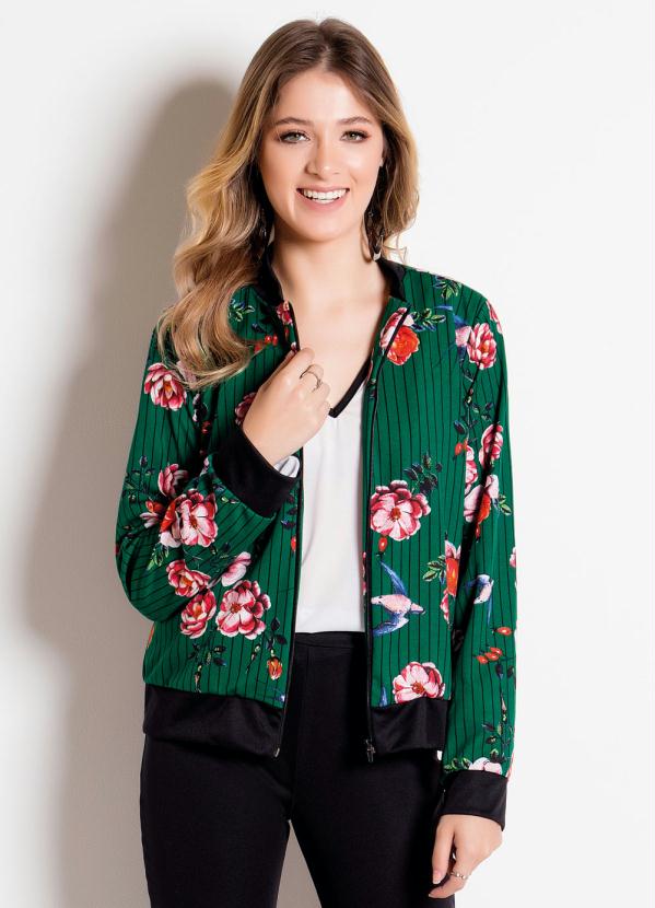 casaco bomber floral