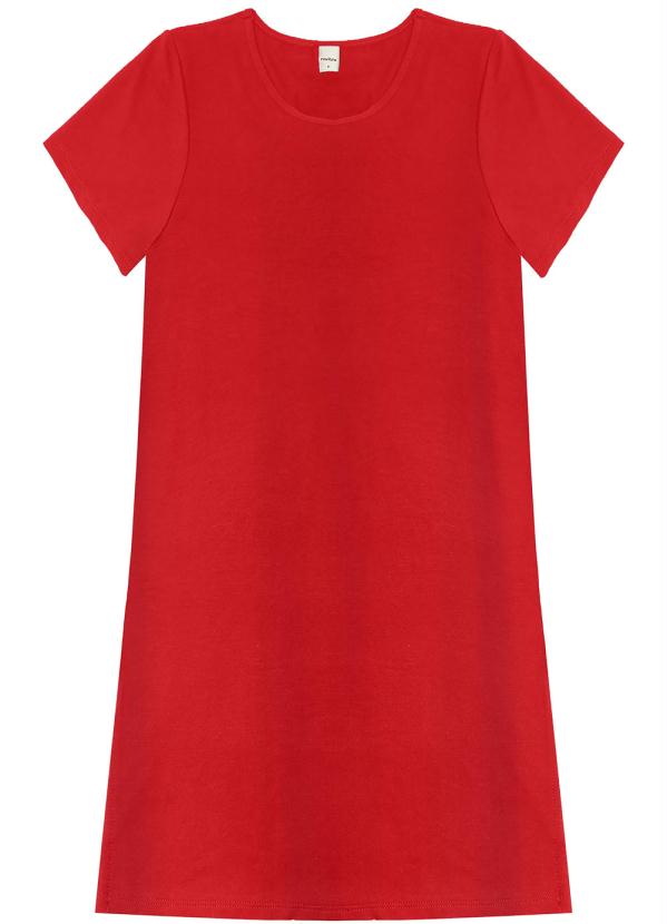 Blusa Básica Alongada Feminina Vermelho Rovitex