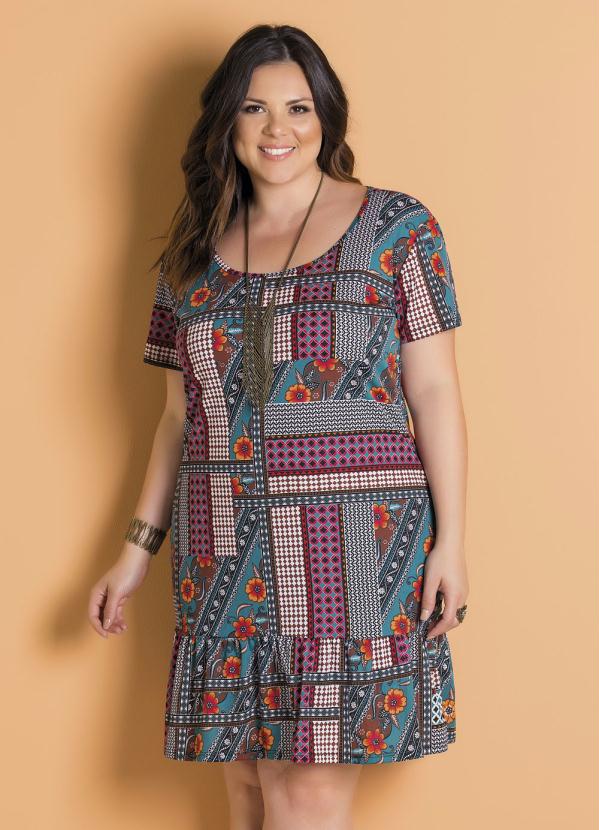 Vestido Étnico Babado Plus Size Marguerite Marguerite