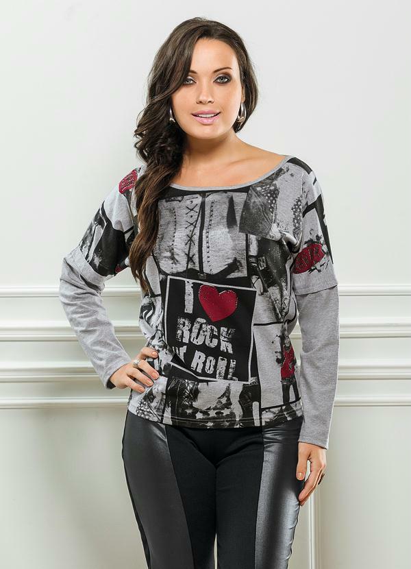 Imagem do BLUSA MANGA LONGA ESTAMPADA BLUSA MANGA LONGA ESTAMPADA