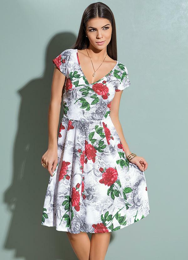 Imagem do VESTIDO DECOTE V TRANSPASSADO FLORAL VESTIDO DECOTE V TRANSPASSADO FLORAL