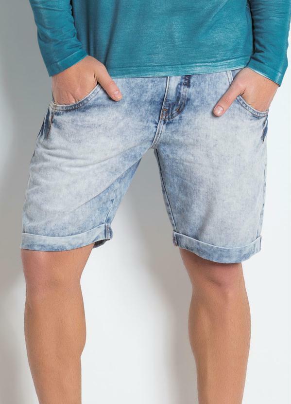 Imagem do BERMUDA ESTONADA JEANS COM BARRA DOBRADA BERMUDA ESTONADA JEANS COM BARRA DOBRADA
