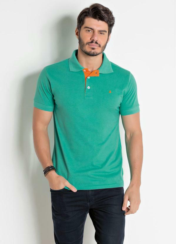 Imagem do CAMISA POLO COM PEITILHO CONTRASTANTE VERDE CAMISA POLO COM PEITILHO CONTRASTANTE VERDE