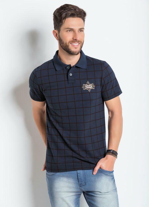 Imagem do CAMISA POLO ESTAMPADA MARINHO CAMISA POLO ESTAMPADA MARINHO
