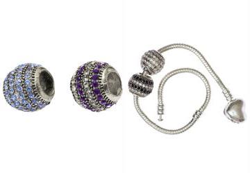 Kit Berloques com Strass Sortido 2 Pe�as