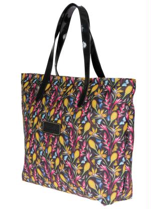Bolsa (Floral) com Alças em Sintético Verniz Bolsa (Floral) com Alças em Sintético Verniz