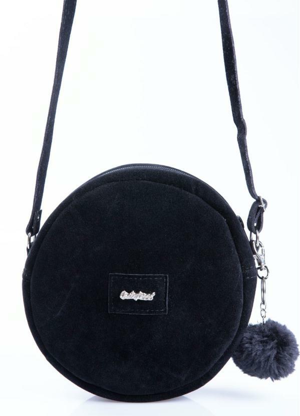 Bolsa preta com pompom Clearance