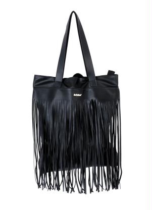 Bolsa Tote Quintess (Preta) com Franjas