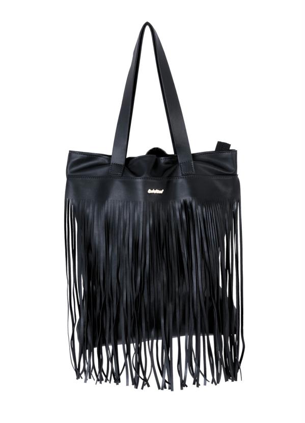 Bolsa Tote Quintess (Preta) com Franjas