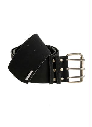 Cinto Largo (Preto) com Fivela de Tr�s Pinos