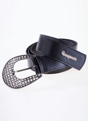 Cinto (Preto) com Fivela Trabalhada Plus Size