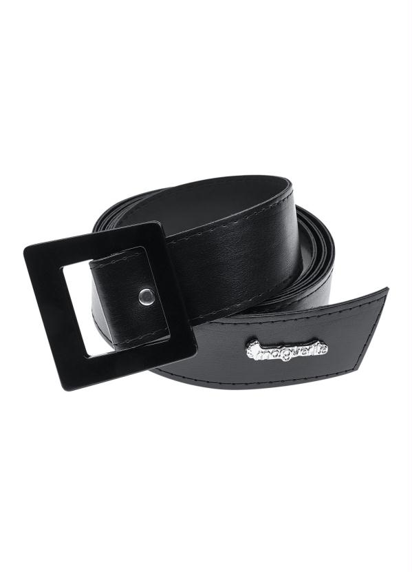 Cinto (Preto) com Maxi Fivela Plus Size