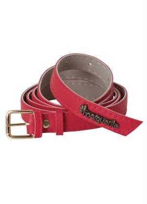 Cinto (Vermelho) com Fivela Dourada Plus Size