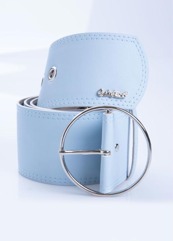 Cinto (Azul) Largo com Fivela Circular