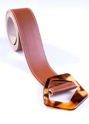 Cinto (Caramelo) com Fivela Tartaruga