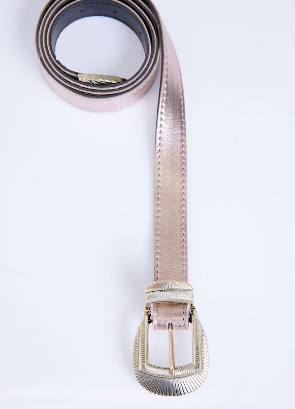 Cinto (Cobre) Metalizado com Fivela em Dourado