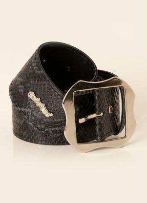 Cinto (Preto) com Textura e Fivela Cinto (Preto) com Textura e Fivela