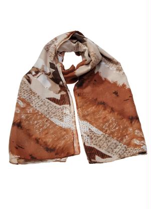 Xale Echarpe (Geométrico Marrom) Retangular Xale Echarpe (Geométrico Marrom) Retangular