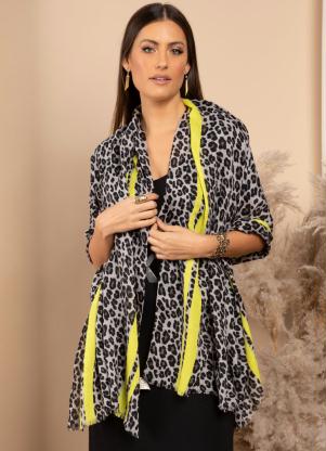 Xale Retangular (Onça Neon) Xale Retangular (Onça Neon)