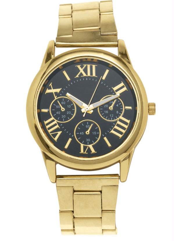 Rel�gio Redondo (Dourado) 1 Pe�a