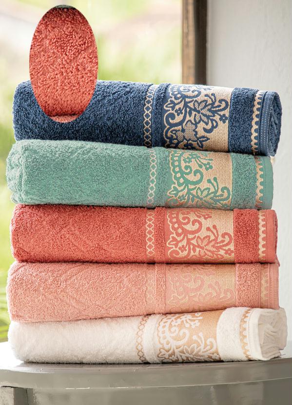 Jogo de Toalhas Jacquard (Páprica) 2 Peças Jogo de Toalhas Jacquard (Páprica) 2 Peças