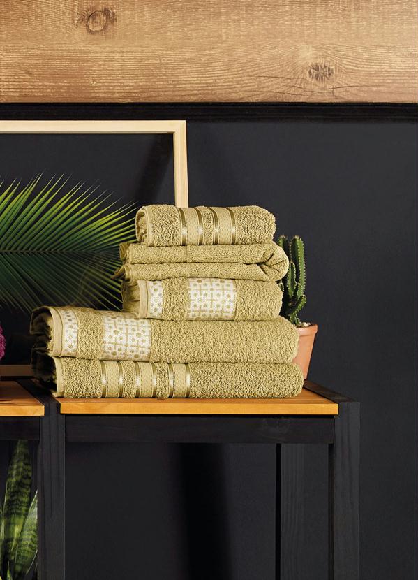 Jogo de Toalhas (Ocre) 5 Pe�as