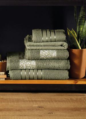 Jogo de Toalhas (Verde) 5 Pe�as