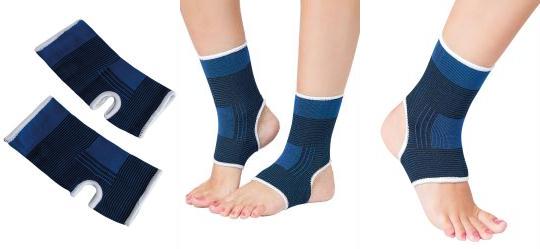 Par de Tornozeleira Ortop�dica Azul 2 Pe�as