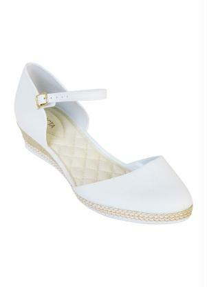 anabela branca fechada