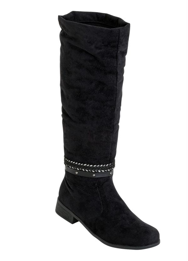 Bota (Preta) com Cano Longo e Tiras