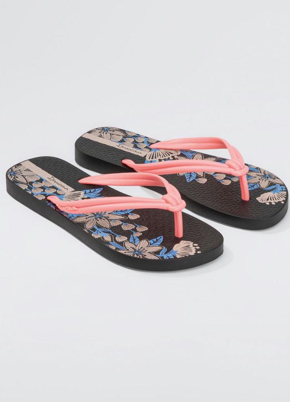 Chinelo Ipanema Elo Print (Preto)