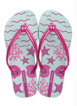 Chinelo Ipanema Elo Print (Verde e Rosa)