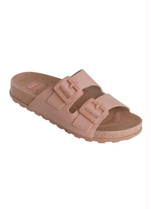 Chinelo Moleca (Nude) com Fivela Dupla