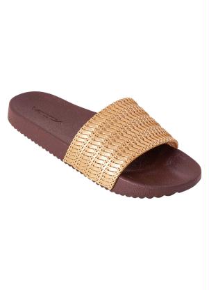 Chinelo Silde (Ouro) em Sintético Chinelo Silde (Ouro) em Sintético