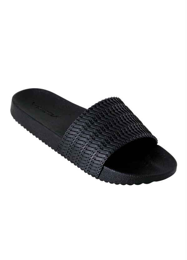 Chinelo Slide (Preto) em Pvc.