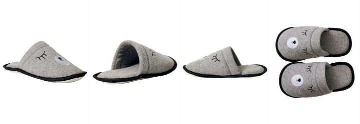 Chinelo Pantufa Mescla com Detalhe Bordado