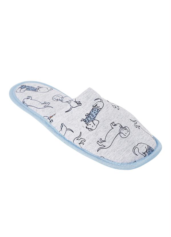 Chinelo Pantufa (Mescla) em Tecido Estampado
