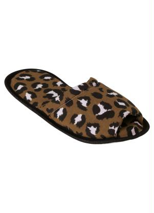 Pantufa (Marrom) em Tecido On�a