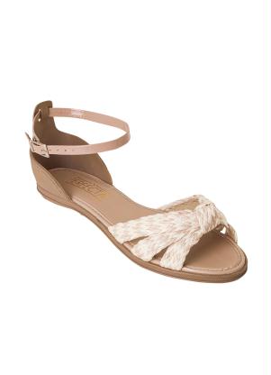 Rasteirinha (Nude) em Tecido com Sint�tico