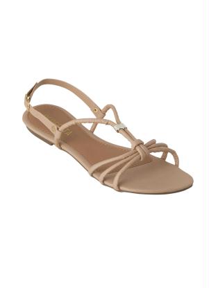 Rasteirinha (Nude) em Tiras