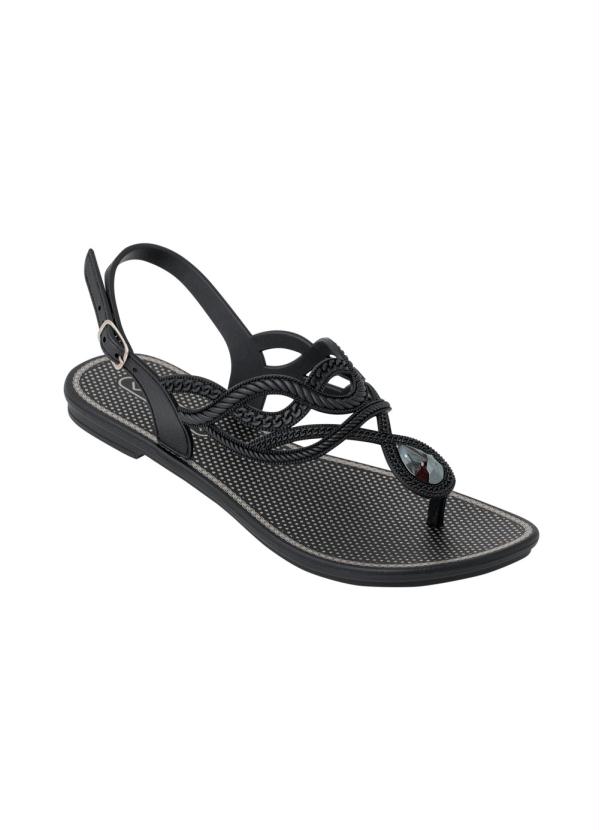 Rasteirinha (Preta) em Sint�tico