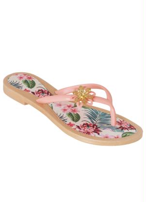 Rasteirinha (Ros�) com Pe�a Decorativa