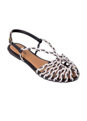 Sand�lia Mississipi (Preta) em Sint�tico