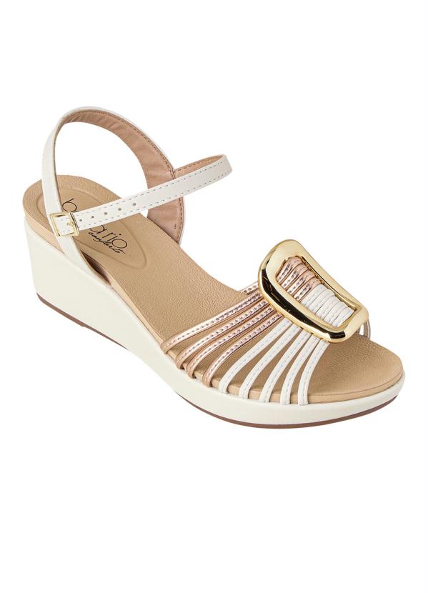 Sand�lia Beira Rio (Branca) em Sint�tico