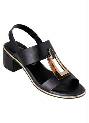 Sandália Beira Rio (Preta) com Detalhe Dourado Sandália Beira Rio (Preta) com Detalhe Dourado