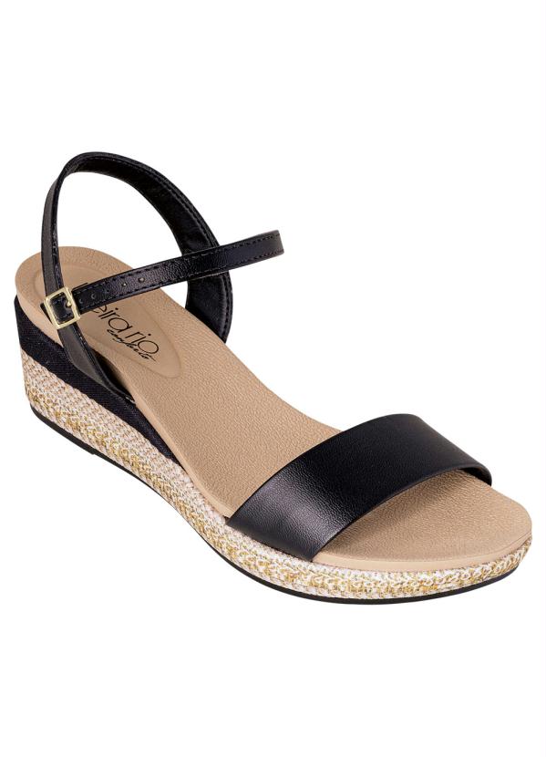 Sandália Beira Rio (Preta) em Sintético Sandália Beira Rio (Preta) em Sintético