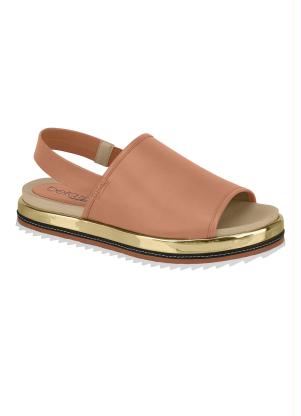 Sand�lia Beira Rio (Rose) com Detalhe Dourado